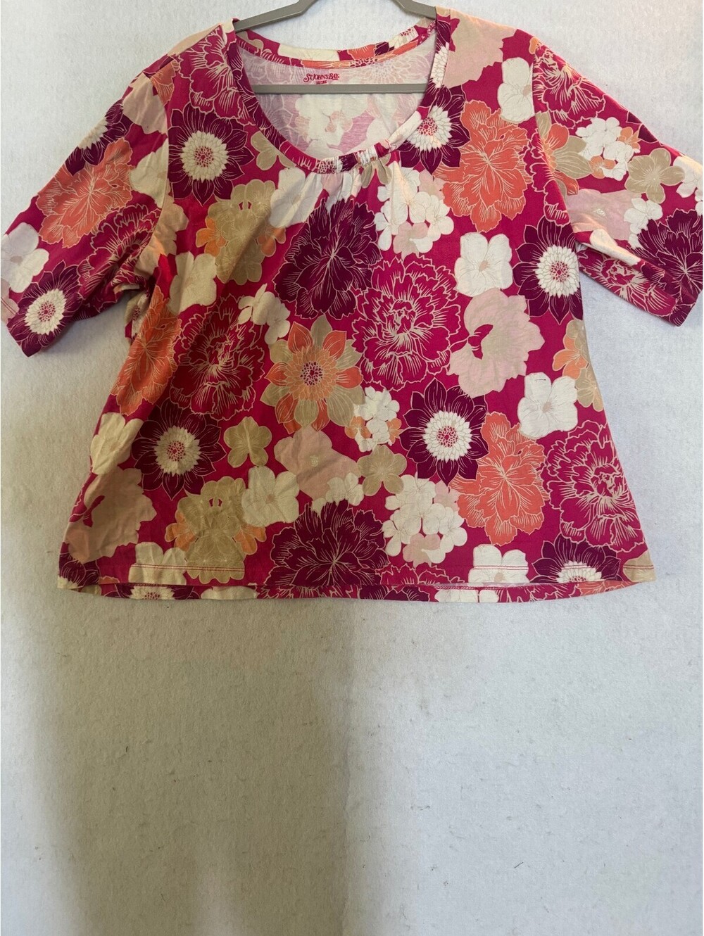 St. John's Bay Women's Plus Size 2X Floral Print Blouse